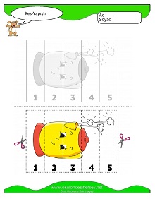 Kes Yapıştır Çalışma Sayfaları